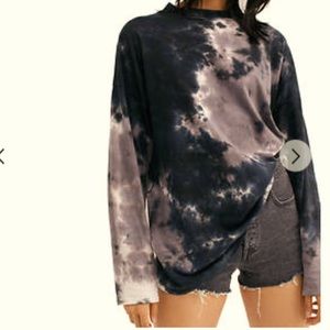 Free People Be Free Tie Dye Long Sleeved Tee